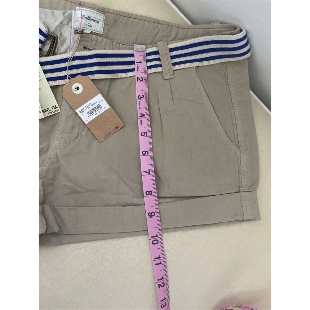 NWT Bellerose 11426 safari beige shorts Belt Women  Sz 2 - Picture 6 of 7